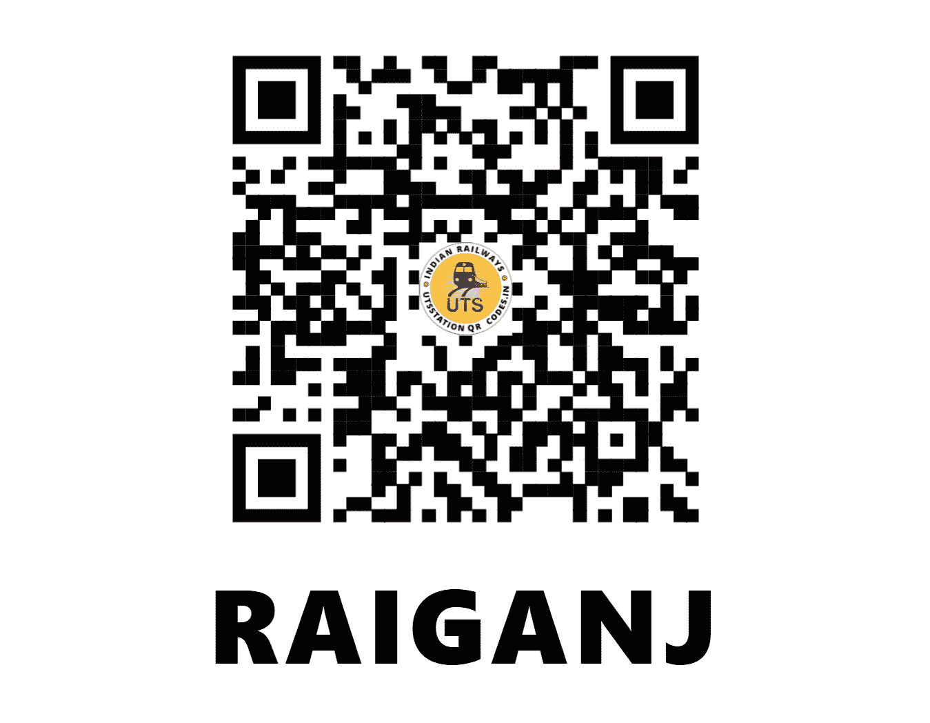 UTS QR Code for RAIGANJ - RGJ - NF (WEST BENGAL)
